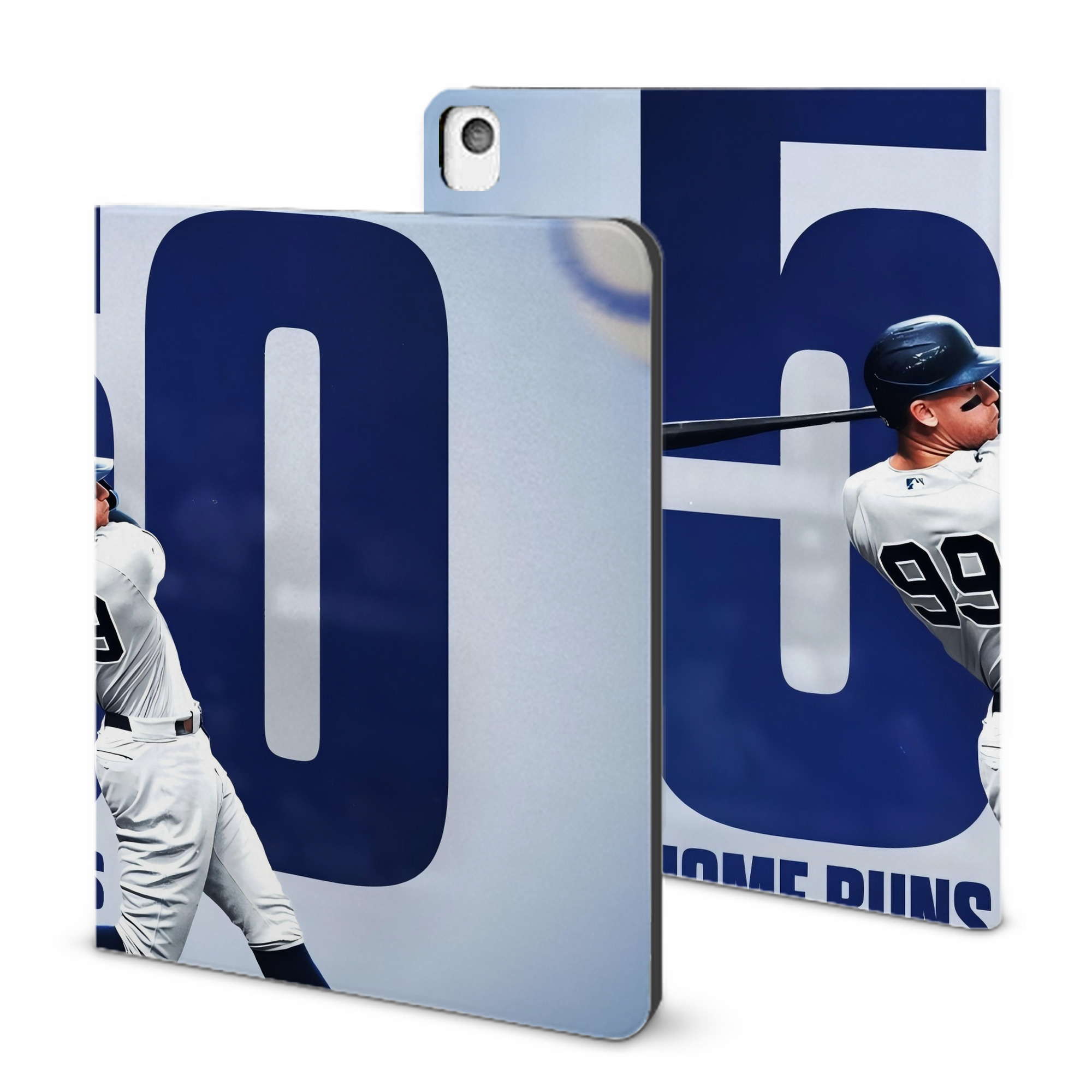 Aaron Judge 50 Home Runs 4 IPad Book-Style Case With Pencil Slot – Slim PU & TPU Cover – Full Protection, Precise Fit, Water & Scratch Resistant